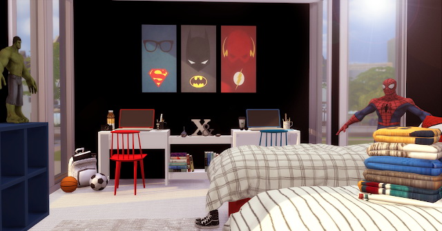 Sims 4 Super Hero Twins BedRoom at Lily Sims
