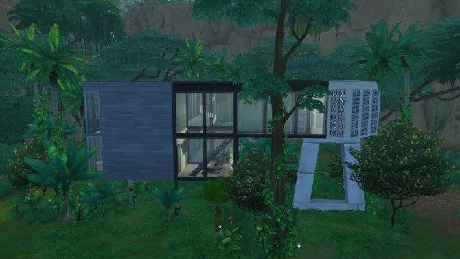 Sims 4 Modern Overgrown Jungle House by Kriint at Mod The Sims