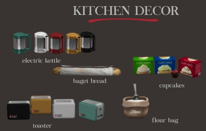 Sims 4 Kitchen Decor (P) at Leo Sims