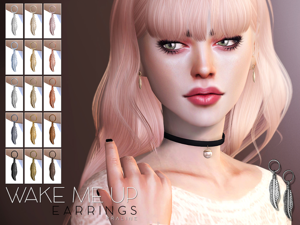 Sims 4 Wake Me Up Earrings by Pralinesims at TSR