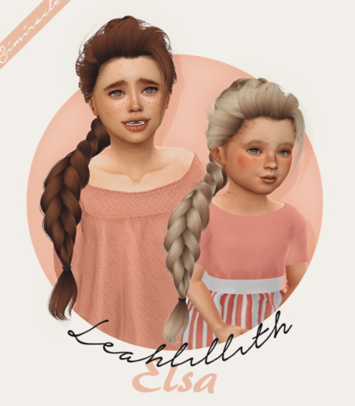 Sims 4 LeahLillith Elsa Hair K+T at Simiracle