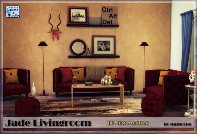 Sims 4 Jade livingroom by Mathcope at Sims 4 Studio