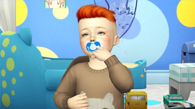 Sims 4 ANTO FLAME HAIR KIDS AND TODDLER VERSION by Thiago Mitchell at REDHEADSIMS