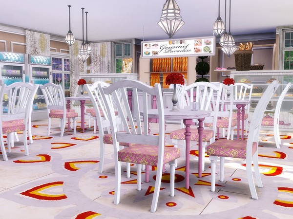 Sims 4 Sweet Bakery & Cafe by MychQQQ at TSR