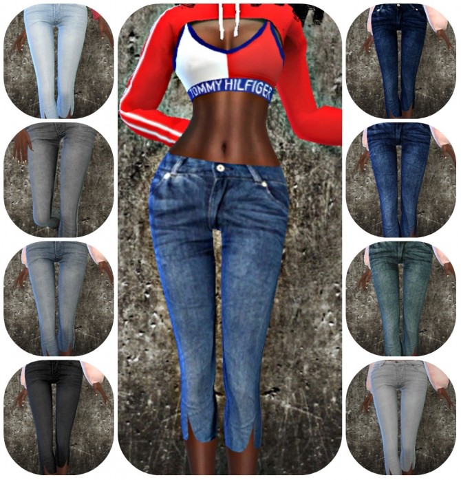 Sims 4 Skinny Capri Jeans at Teenageeaglerunner