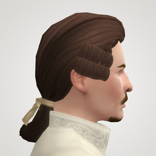 Sims 4 King of France hair conversion at Historical Sims Life