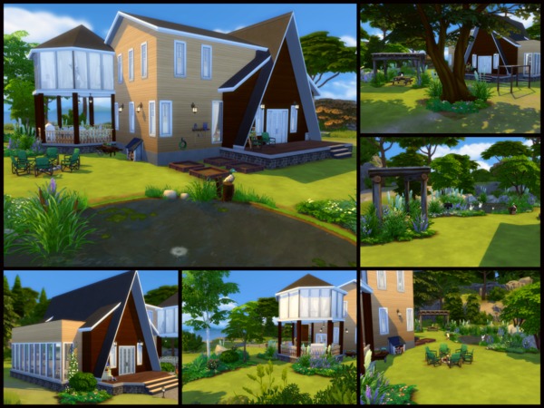 Sims 4 Shapes family home by sparky at TSR
