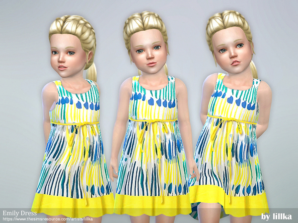Sims 4 Toddler Emily Dress by lillka at TSR