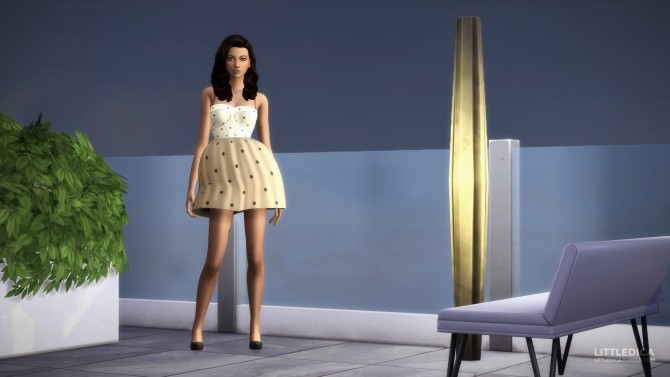 Sims 4 Ariana Grandes No Tears Left To Cry Outfit Inspired Dress by littledica at Mod The Sims