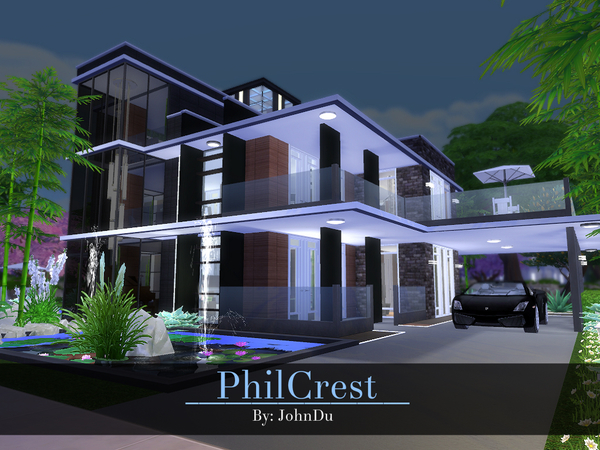 Sims 4 PhilCrest house by johnDu at TSR