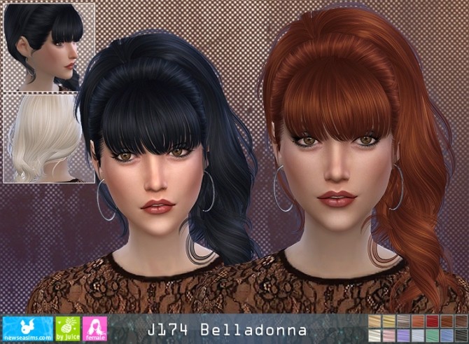 Sims 4 J174 Belladonna hair (P) at Newsea Sims 4