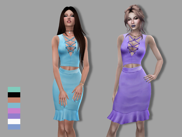Sims 4 Sylvie dress by Simalicious at TSR