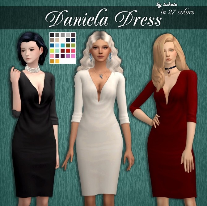 Sims 4 Daniela Dress at Tukete