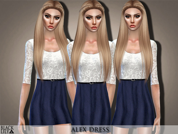 Sims 4 Alex Dress by Black Lily at TSR