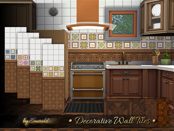 Sims 4 Decorative Wall Tiles by emerald at TSR