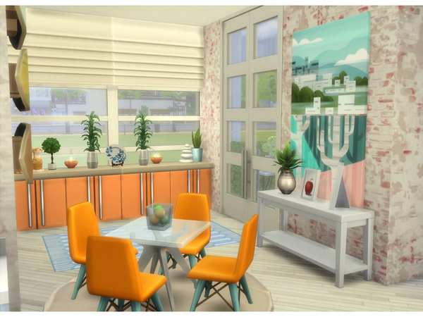 Sims 4 Simfresh little two story house No CC by lenabubbles82 at TSR