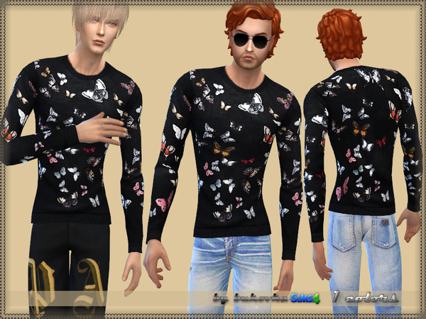 Sims 4 Shirt Butterfly by bukovka at TSR