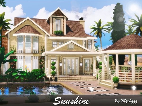 Sims 4 Sunshine house by MychQQQ at TSR