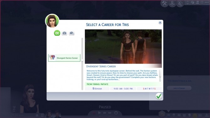 Sims 4 Divergent Series Career by DiamondVixen96 at Mod The Sims
