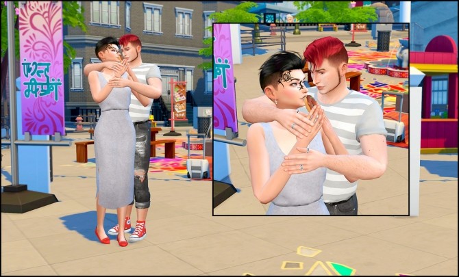 Sims 4 Donut time posepack at Rethdis love