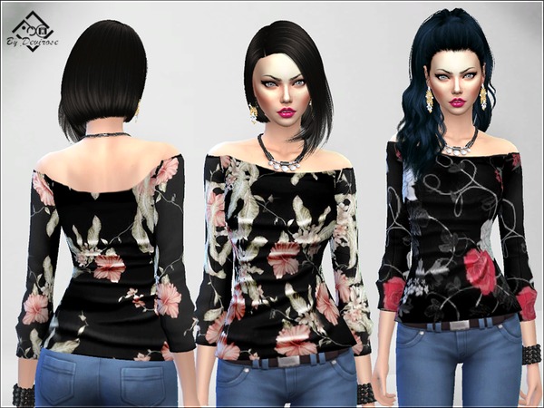 Sims 4 Spring Blouse by Devirose at TSR