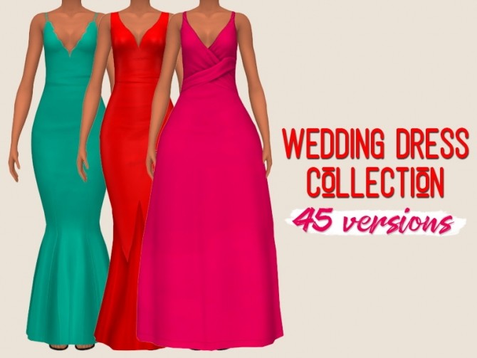 Sims 4 Wedding dress collection at Midnightskysims