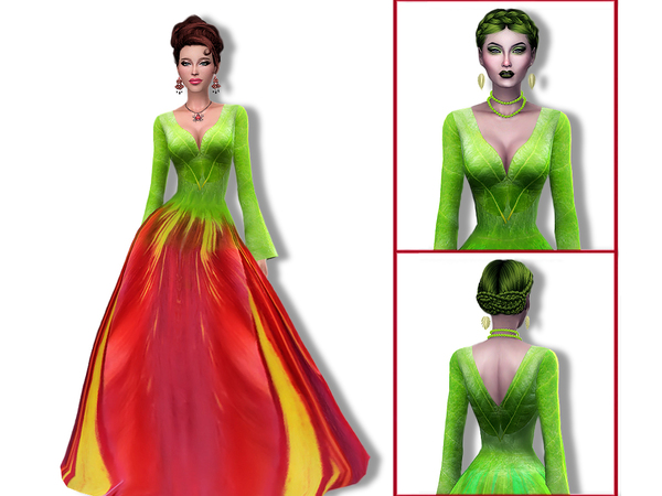 Sims 4 Tulip dress by Simalicious at TSR