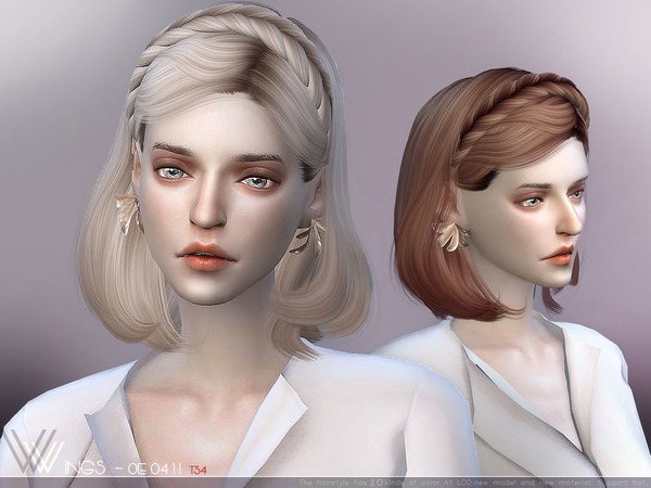 Sims 4 OE 0411 hair by wingssims at TSR