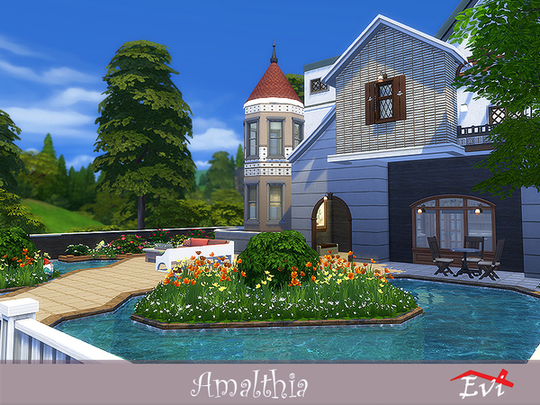 Sims 4 Amalthia house by evi at TSR
