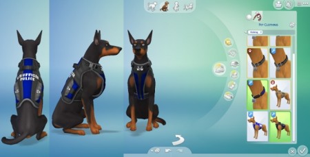 K-9 Officer Vest and Collar by EmilitaRabbit at Mod The Sims