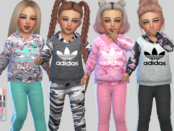 Sims 4 Sporty Toddler Outfit Collection by Pinkzombiecupcakes at TSR