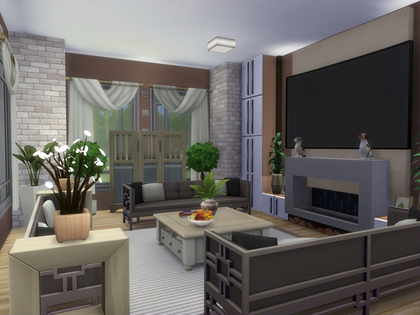 Sims 4 Chesterfield house No CC by lenabubbles82 at TSR
