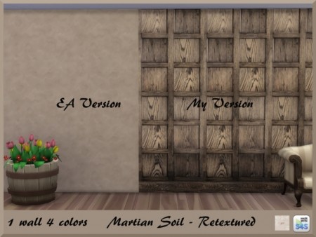 Martian Soil Walls Retextured by augold44 at Mod The Sims
