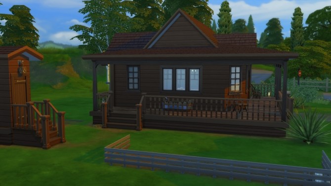 Sims 4 Decades challenge starter cabin by SuperLisa at Mod The Sims