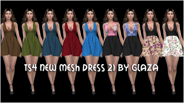 Sims 4 DRESS 21 at All by Glaza