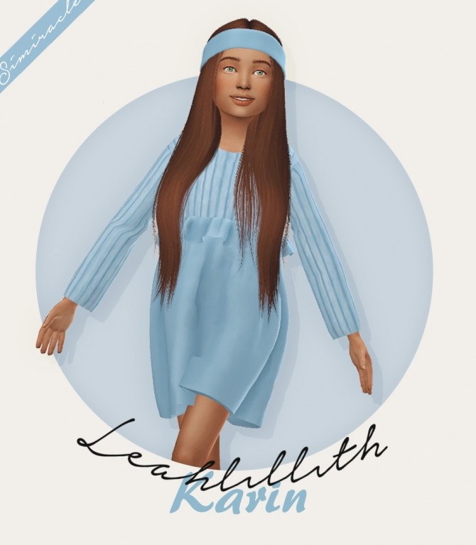 Sims 4 LeahLillith Karin Hair Kids Version at Simiracle