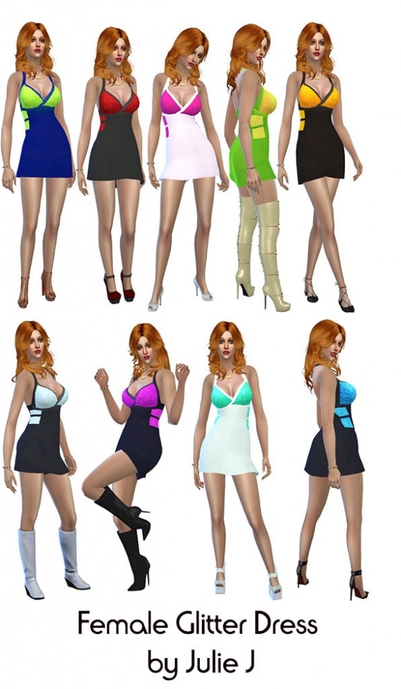 Sims 4 Glitter Dress at Julietoon – Julie J