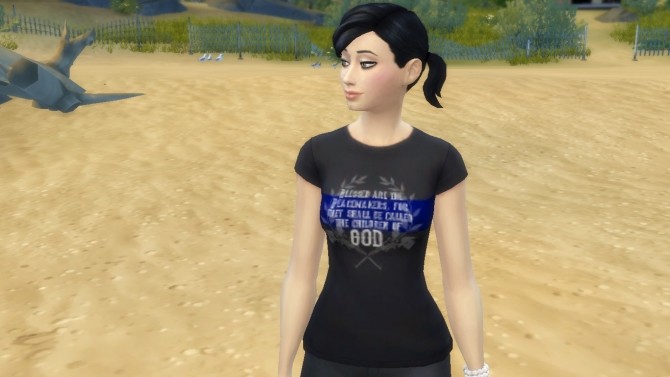 Sims 4 Thin Blue Line T Shirts by EmilitaRabbit at Mod The Sims