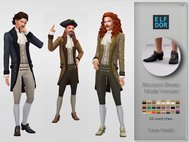 Sims 4 Rococo Shoes For Men at Elfdor Sims