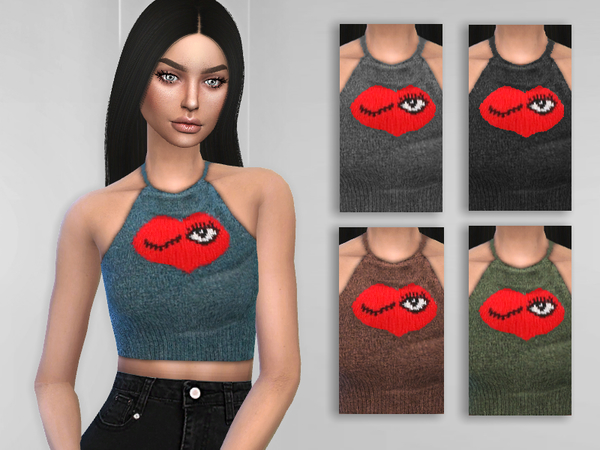 Sims 4 Knit Top by Puresim at TSR
