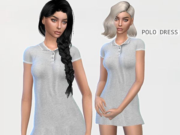 Sims 4 Polo Dress by Puresim at TSR