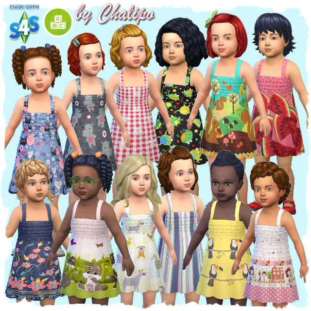 Sims 4 Toddler summer dress by 	Chalipo at All 4 Sims