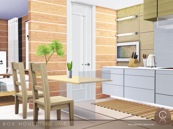 Sims 4 Box House by Pralinesims at TSR