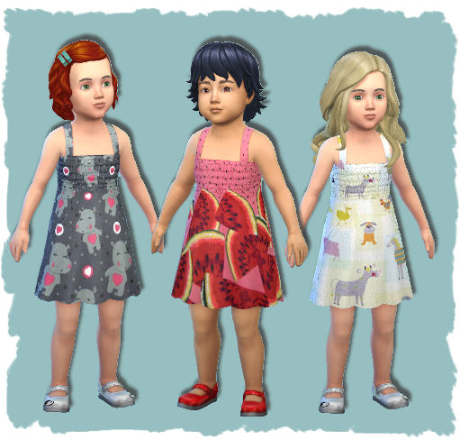 Sims 4 Toddler summer dress by 	Chalipo at All 4 Sims