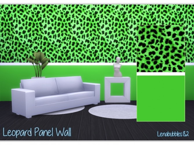 Sims 4 Leopard Print Panel Walls by Lenabubbles82 at Mod The Sims