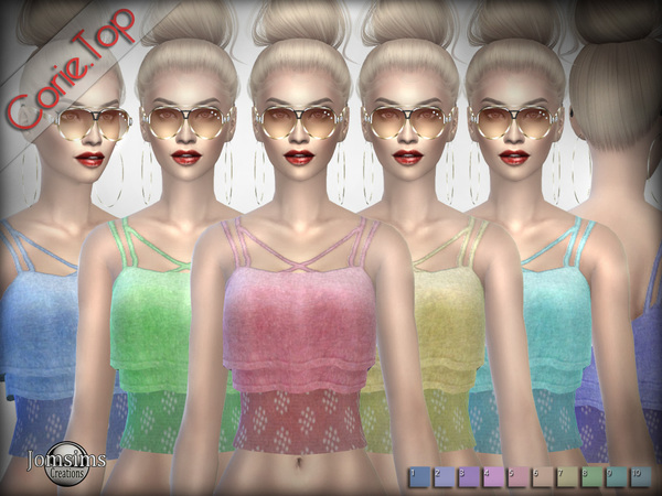 Sims 4 Corie top by jomsims at TSR