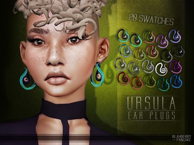 Sims 4 Ursula ear plugs at Blahberry Pancake