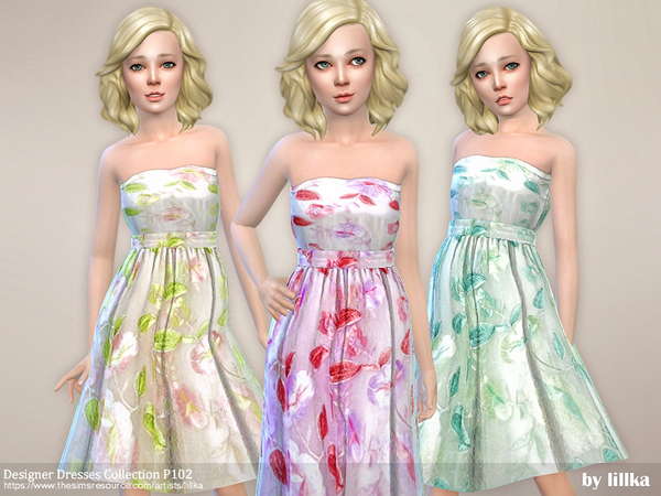 Sims 4 Designer Dresses Collection P102 by lillka at TSR