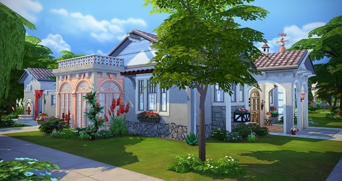 Sims 4 La Cour des Roses house by Rope at Simsontherope