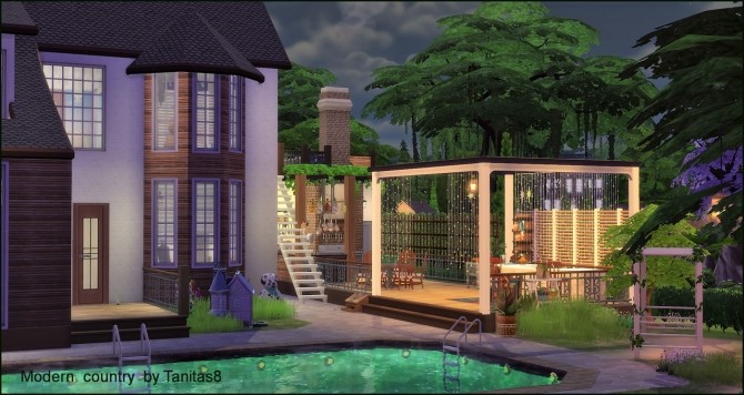 Sims 4 Modern house in country style at Tanitas8 Sims